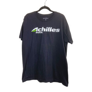 Men's Women's Athletic Achilles Radial Black T-Shirt Short Sleeve XL